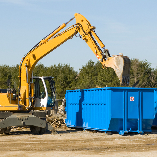 what size residential dumpster rentals are available in Langeloth